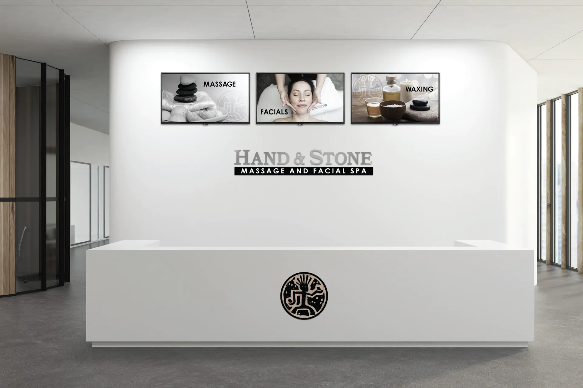 Hand and Stone digital brand creative