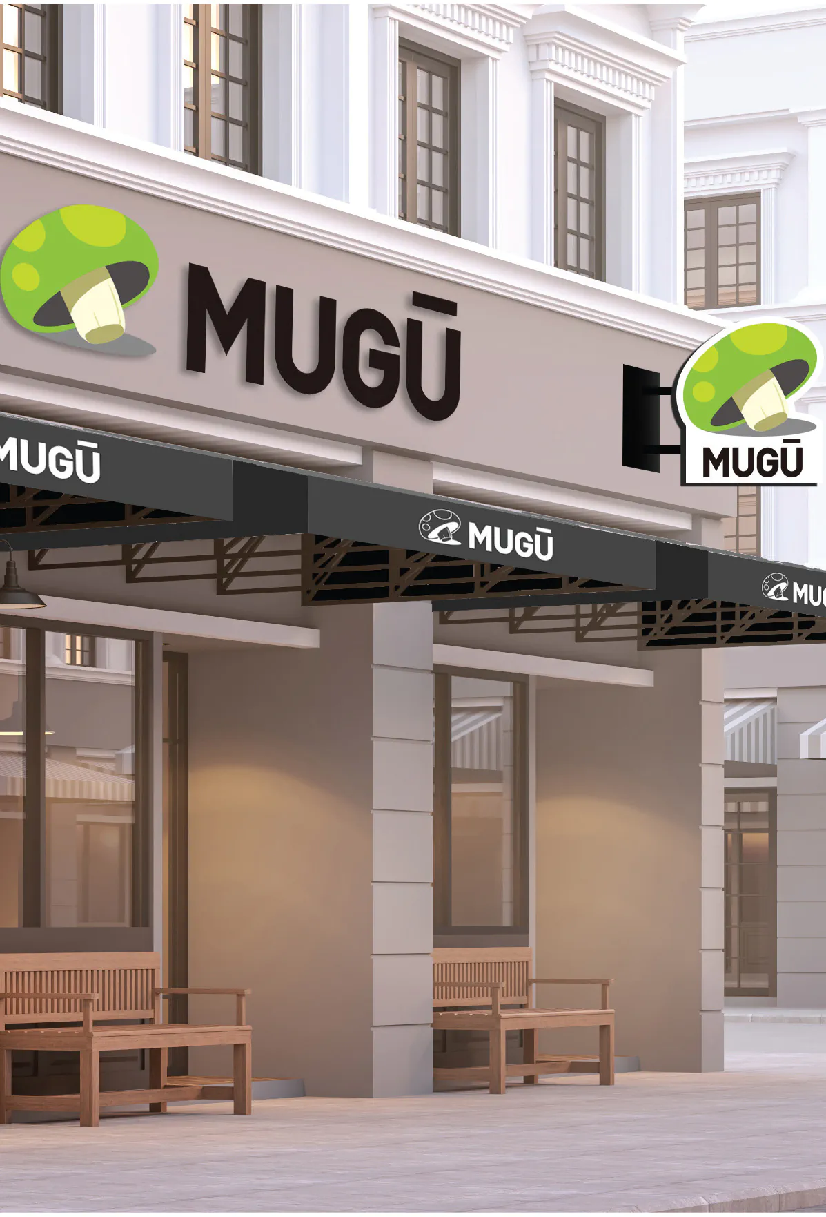 Mugu branded blade sign