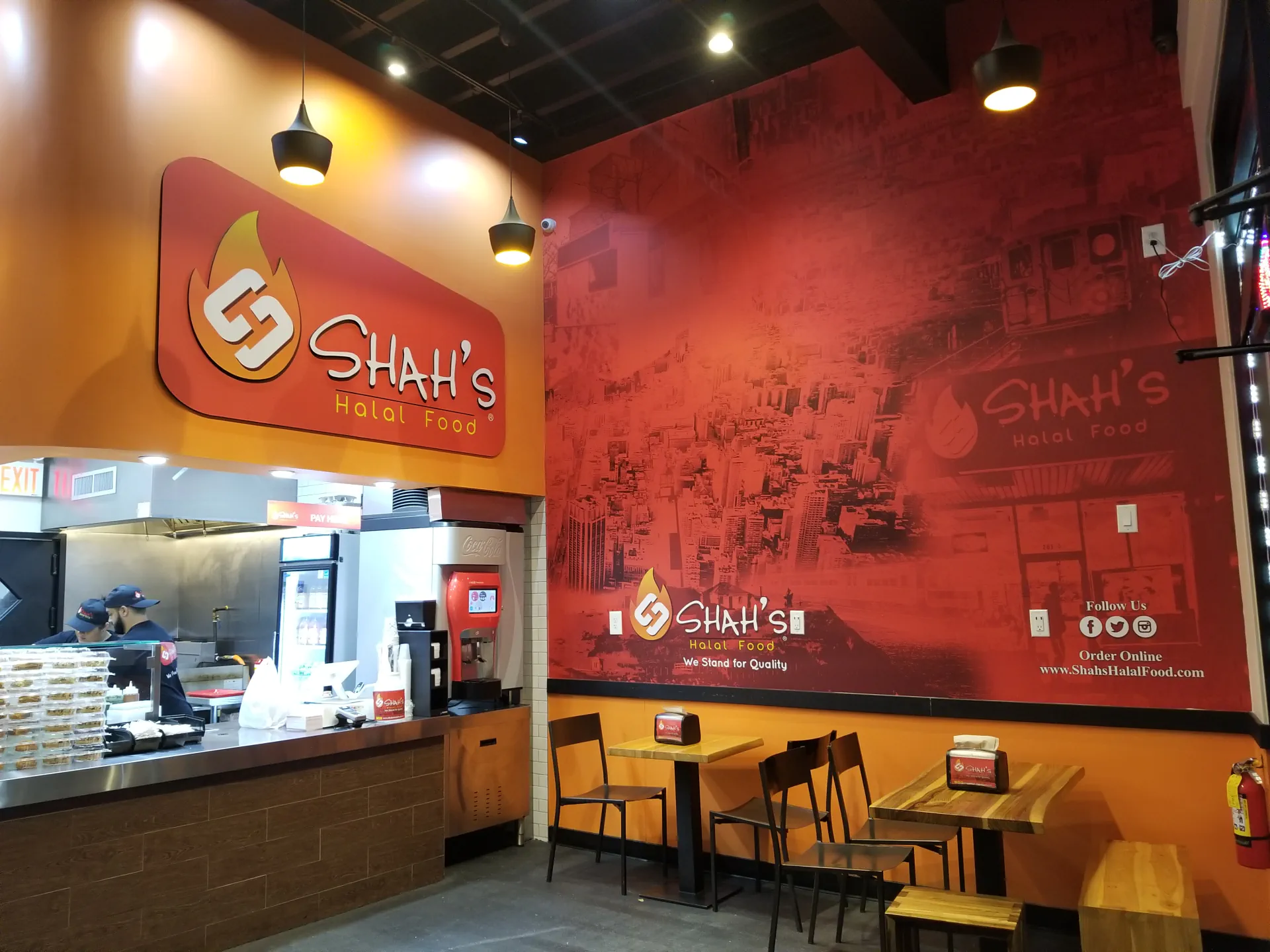 Shah's Halal Food sign and graphics program