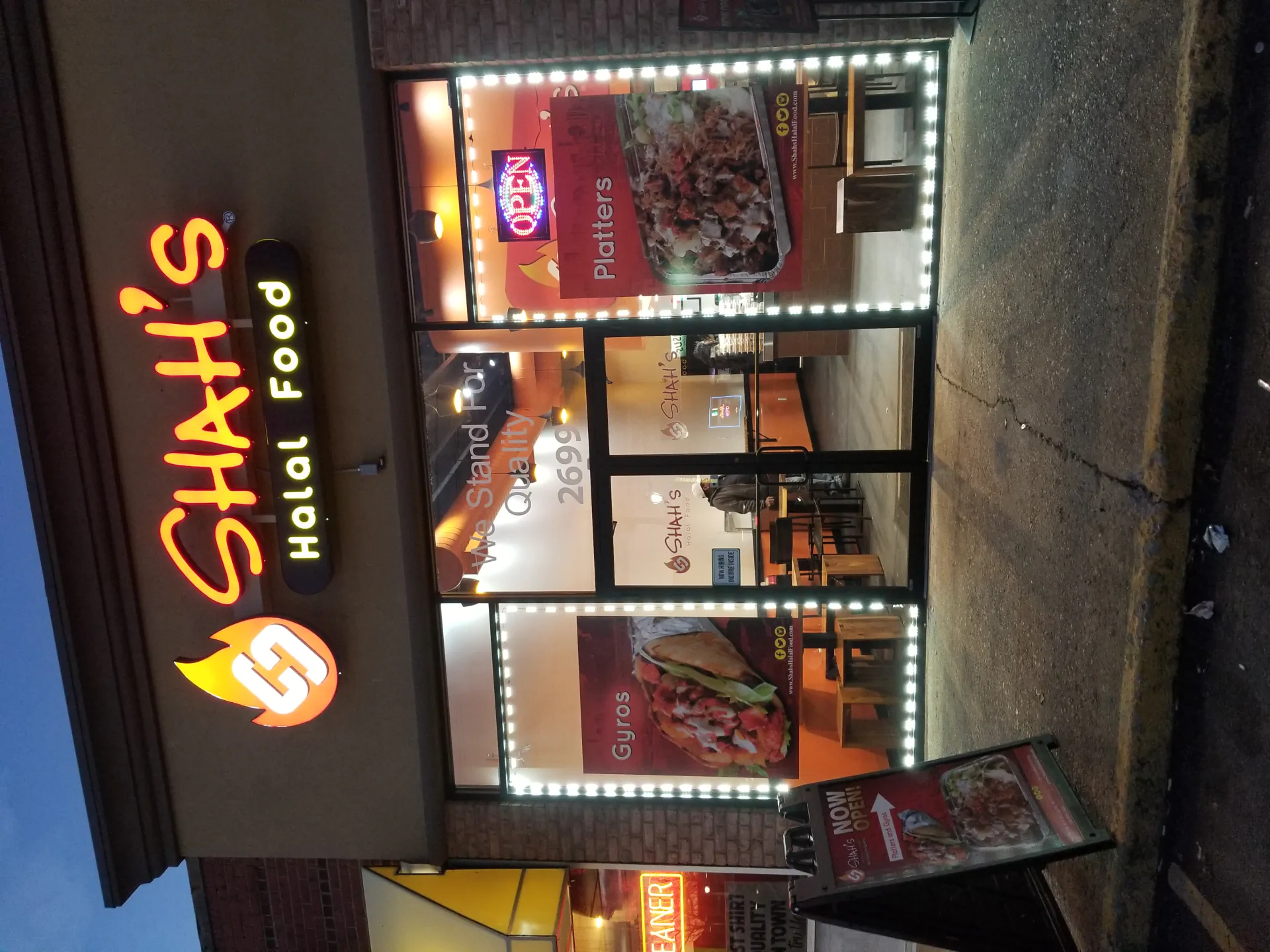 Shah's Halal Food branded environment