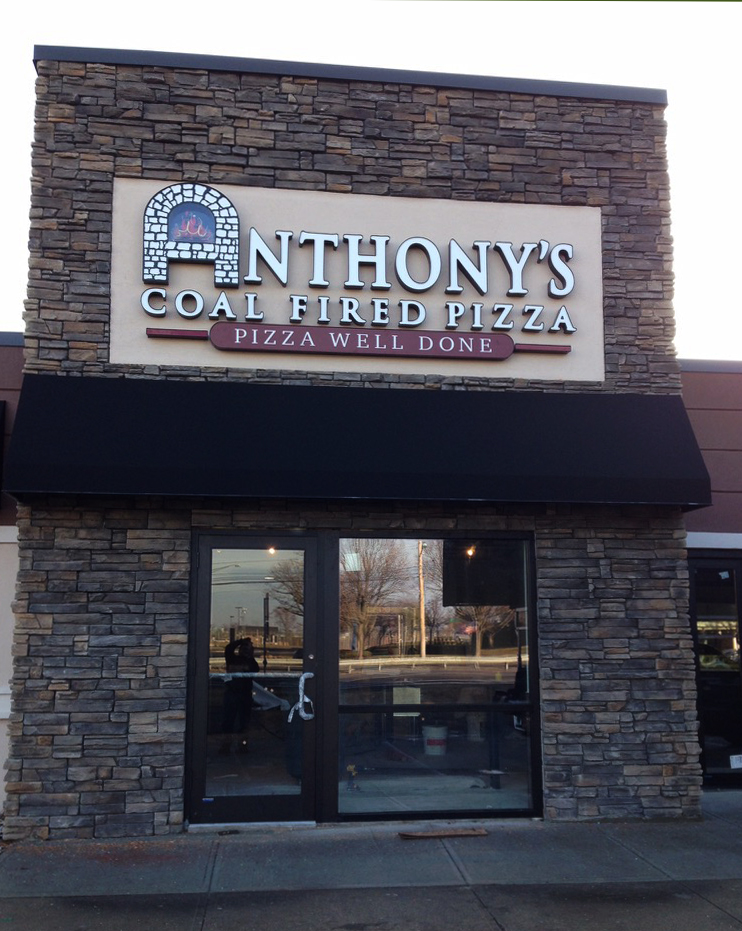 Anthony's Coal Fired Pizza illuminated exterior sign