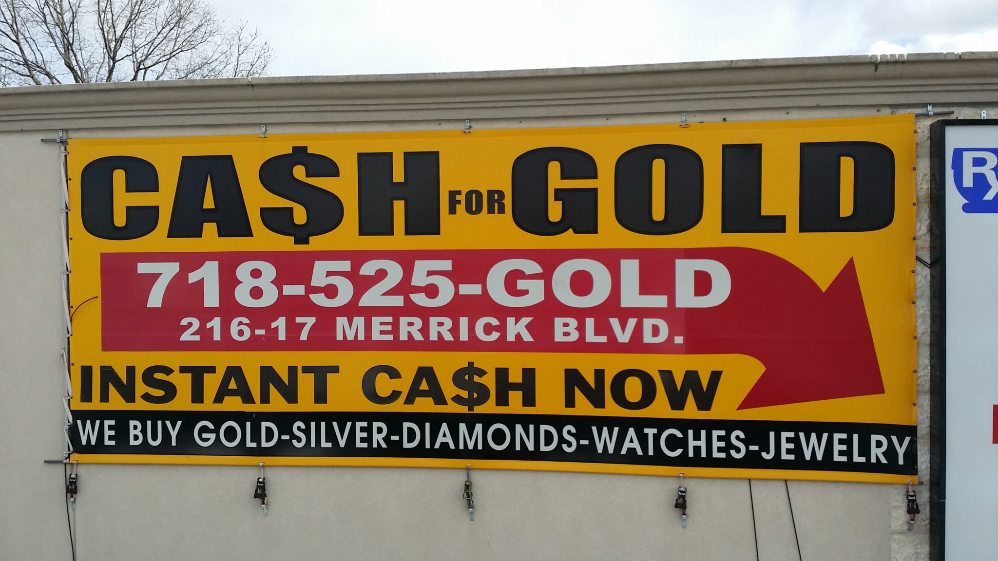 Cash for Gold large promotional building banner
