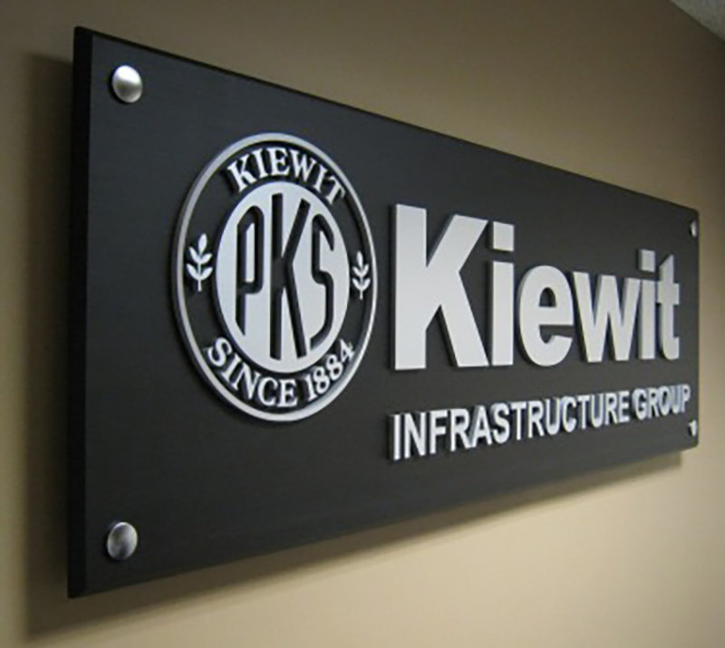 Kiewit interior sign